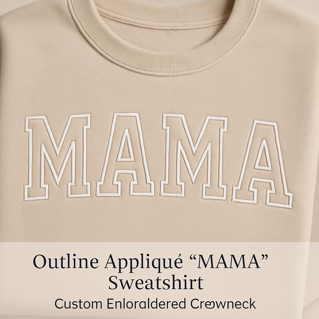 Outline Appliqué “MAMA” Sweatshirt