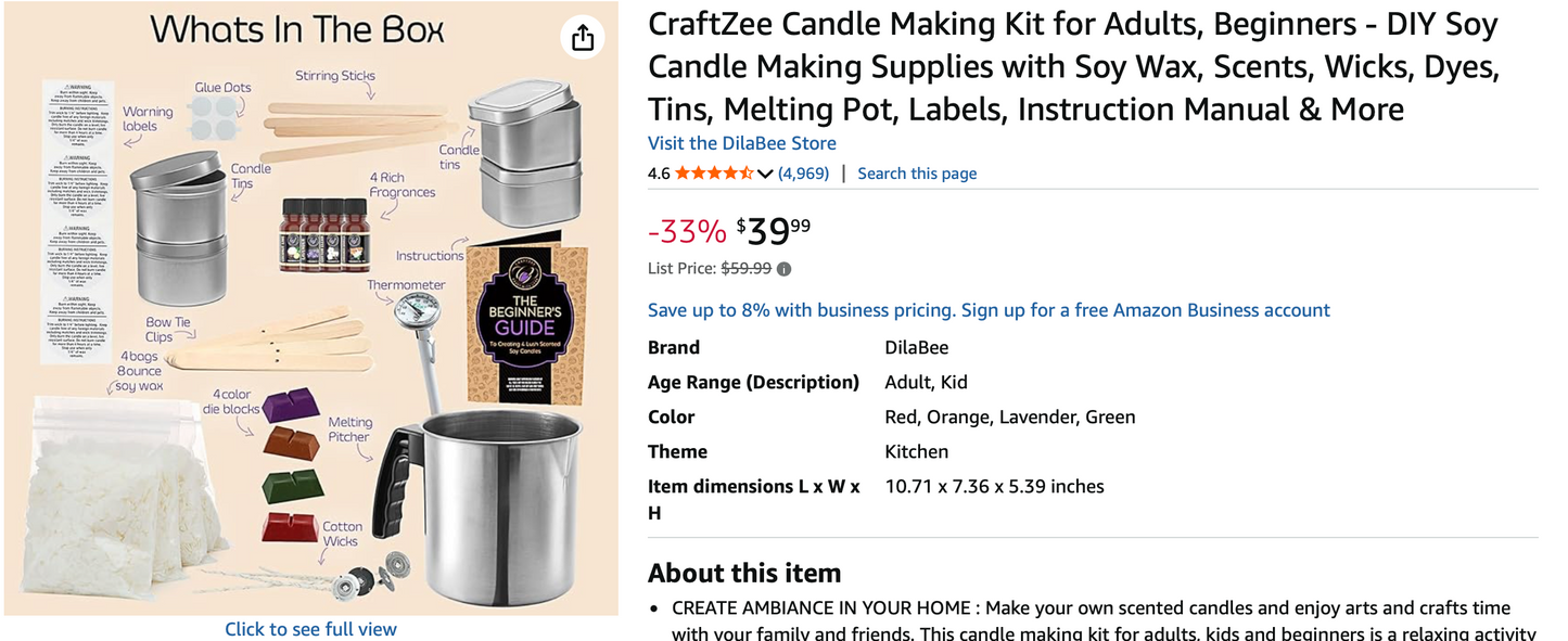 Candle Starter supplies