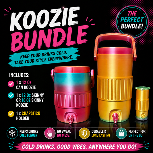 Koozie Bundle Set – The Perfect Drink + Chapstick Combo