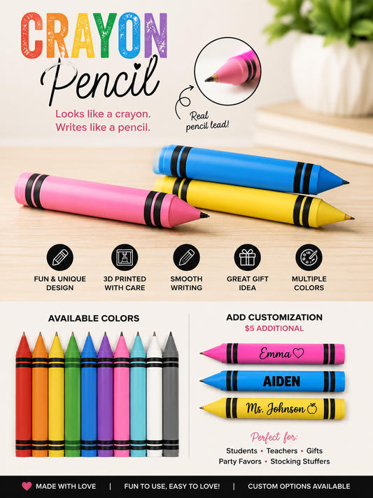 3D Printed Crayon Pencil